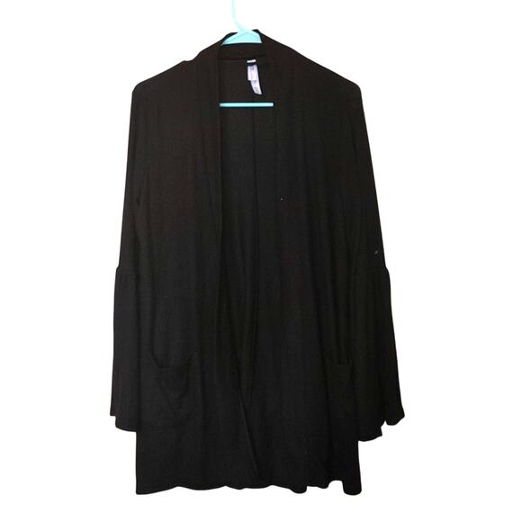 Gilligan & Omalley Size Medium Large M/L Black NWT New Open Duster Sweater - Picture 1 of 10